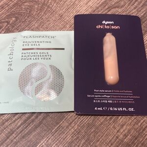 🫟5 for 25🫟 Dyson Chi To San Post Style Serum Sample and Patchology Eye Gels